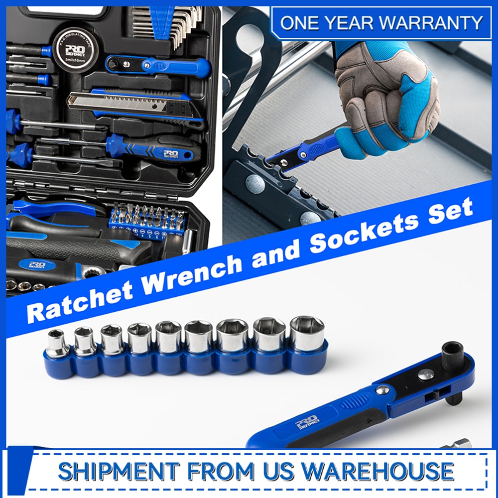 Small Starter Toolbox Kit for Students, Tool Kit Home Repair Tool Set with Toolbox Organizer by Prostormer