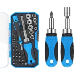 interchangeable screwdriver set for household repairs, multifunctional hand tool with slotted, cross, torx tips
