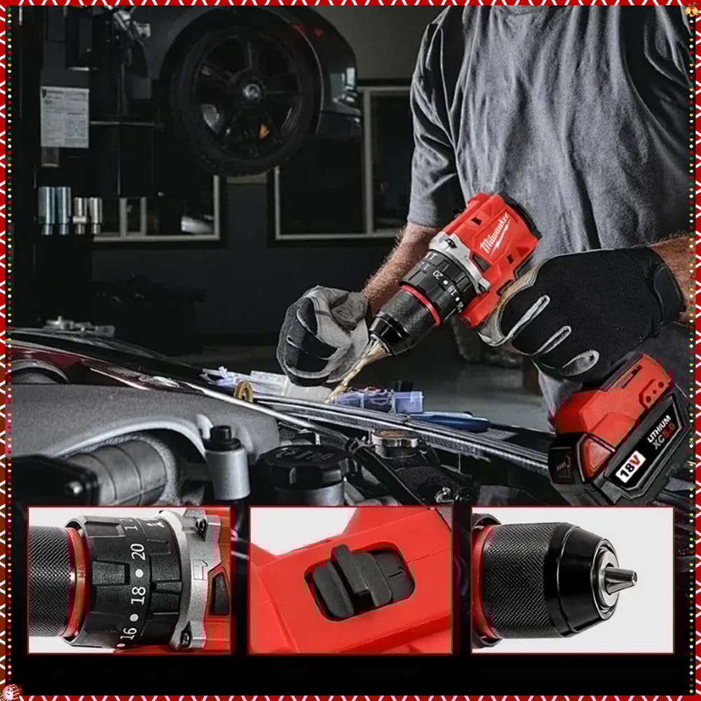 Multifunctional Power Tools, Cordless Electric Drill, Brushless Impact Drill for Efficient Drilling and Driving