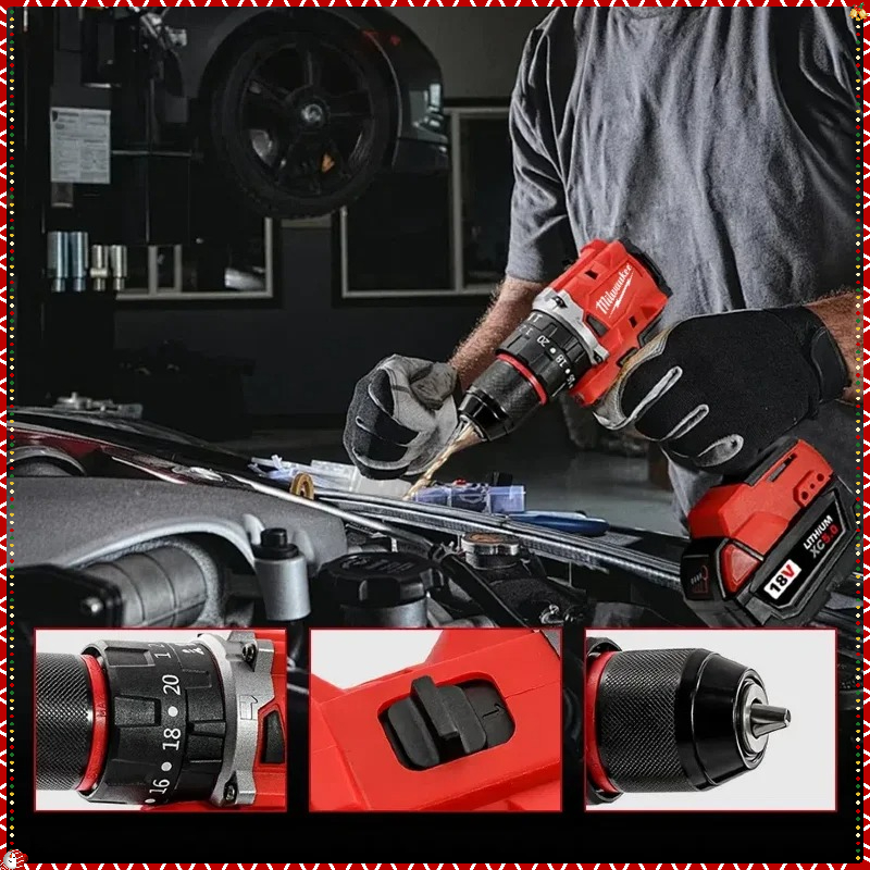 Multifunctional Power Tools, Cordless Electric Drill, Brushless Impact Drill for Efficient Drilling and Driving