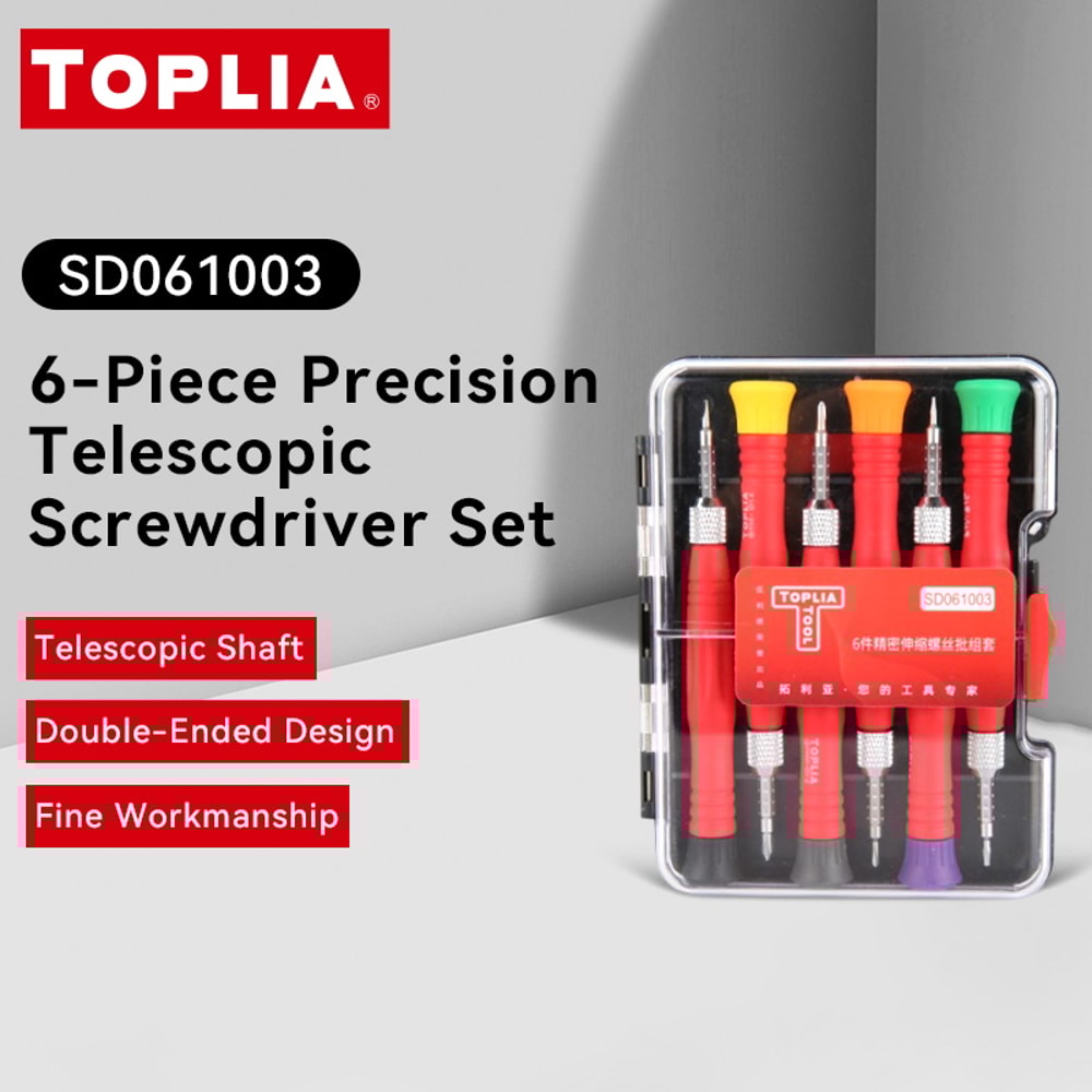 Durable Multi-Size Tool Kit, Precision Extendable Screwdriver Set for Electronics and Repairs