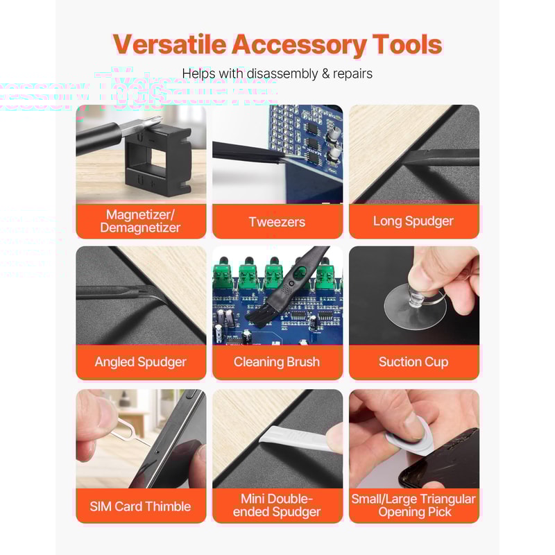 Tweezer for Men, Mini Repair Tool Kit, Small Precision Screwdriver Set for iPhone, MacBook, Laptop