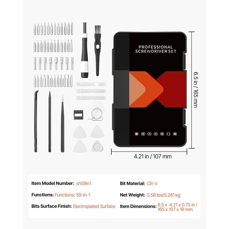 Tweezer for Men, Mini Repair Tool Kit, Small Precision Screwdriver Set for iPhone, MacBook, Laptop