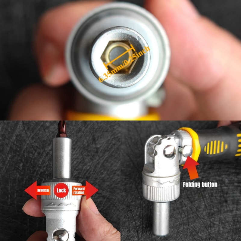 Labor-Saving Ratchet Two-Way Screwdriver Set, Cross One-Word Screwdriver Bit Kit for Home Use