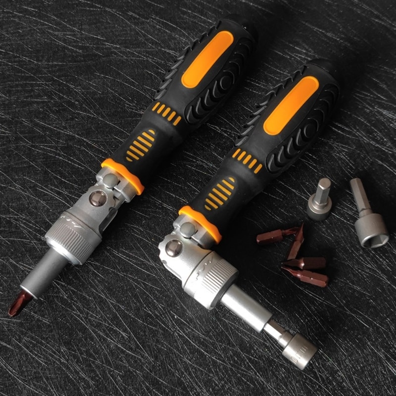 Labor-Saving Ratchet Two-Way Screwdriver Set, Cross One-Word Screwdriver Bit Kit for Home Use
