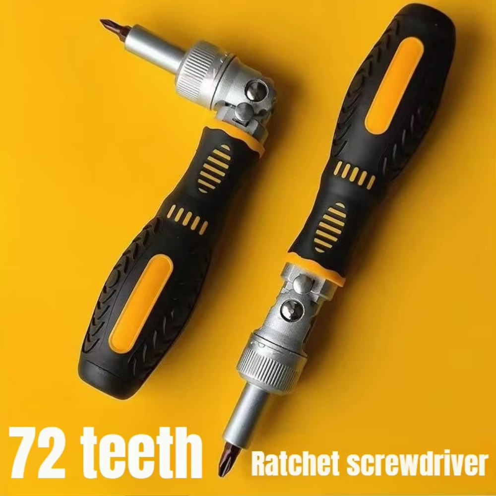 Labor-Saving Ratchet Two-Way Screwdriver Set, Cross One-Word Screwdriver Bit Kit for Home Use