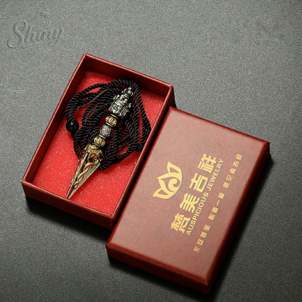 Tibetan Brass Copper Vajra Necklace, Nepal Buddhist Accessories Gift