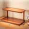 Versatile Wooden Storage Rack, Decorative Handles Countertop Organizer for Kitchen & Tea Room, Perfect for Spices