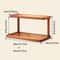 Versatile Wooden Storage Rack, Decorative Handles Countertop Organizer for Kitchen & Tea Room, Perfect for Spices