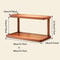 Versatile Wooden Storage Rack, Decorative Handles Countertop Organizer for Kitchen & Tea Room, Perfect for Spices