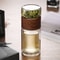 Eco-Friendly Double Glass Water Bottle, Tea Infuser Tumbler with Case, High Quality Drinkware