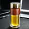 Eco-Friendly Double Glass Water Bottle, Tea Infuser Tumbler with Case, High Quality Drinkware
