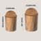Office Wastebasket With Swing Lid Imitation Wood Kitchen Garbage Container Bin For Home Bathroom 4