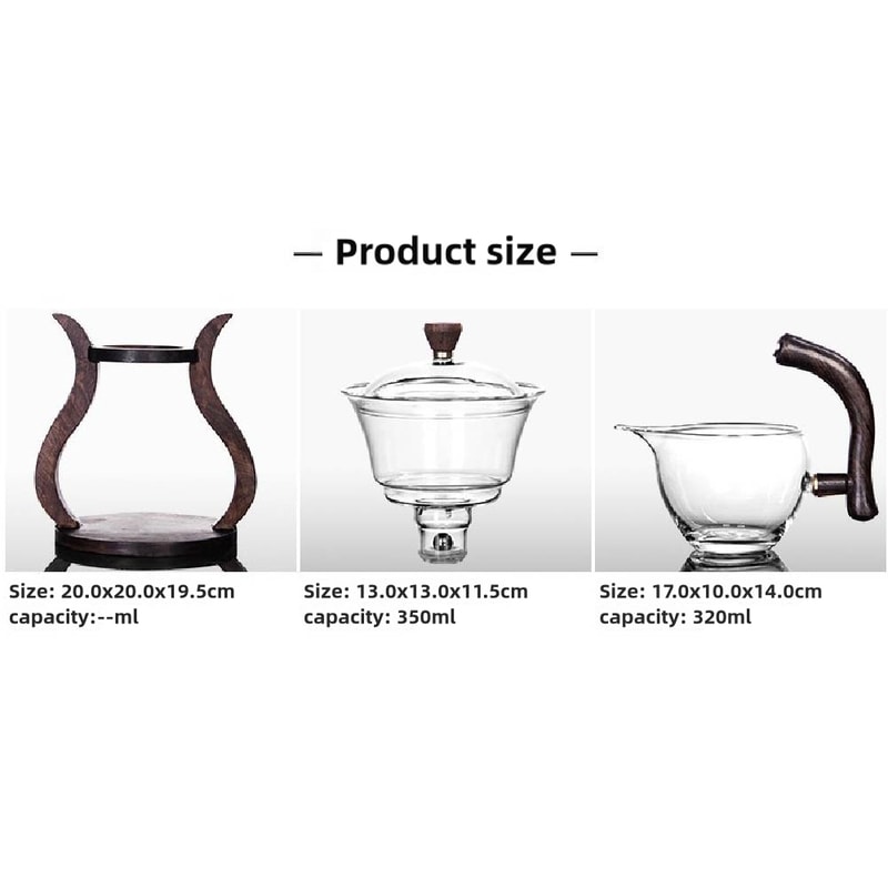 Magnetic Flow Semi-Automatic Glass Teapot Set, Lazy Kung Fu Drip Heat Resistant Tea Set Gift