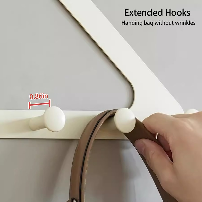 PunchFree Triangular Door Hook Wall Mounted Hanger for Coats, Hats, Bags, and More!