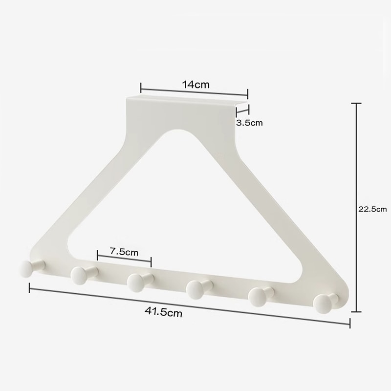 PunchFree Triangular Door Hook Wall Mounted Hanger for Coats, Hats, Bags, and More!
