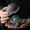 Cute Animal Statues, Ceramic Turtle Tea Set Filter, Chinese Kung Fu Tea Set for Decoration