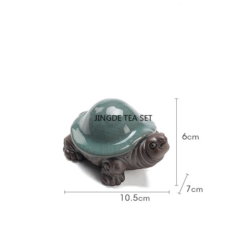 Cute Animal Statues, Ceramic Turtle Tea Set Filter, Chinese Kung Fu Tea Set for Decoration