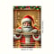 Christmas New Year Decoration Santa Claus Window Cover Indoor Outdoor Party Supplies Polyester Phot 1