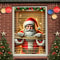 Christmas New Year Decoration Santa Claus Window Cover Indoor Outdoor Party Supplies Polyester Phot 2