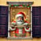 Christmas New Year Decoration Santa Claus Window Cover Indoor Outdoor Party Supplies Polyester Phot 3