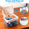Pod Storage Container, Laundry Pod Holder Compatible with Tide, Powder Containers with Pop up Lid and Scoop Organizer