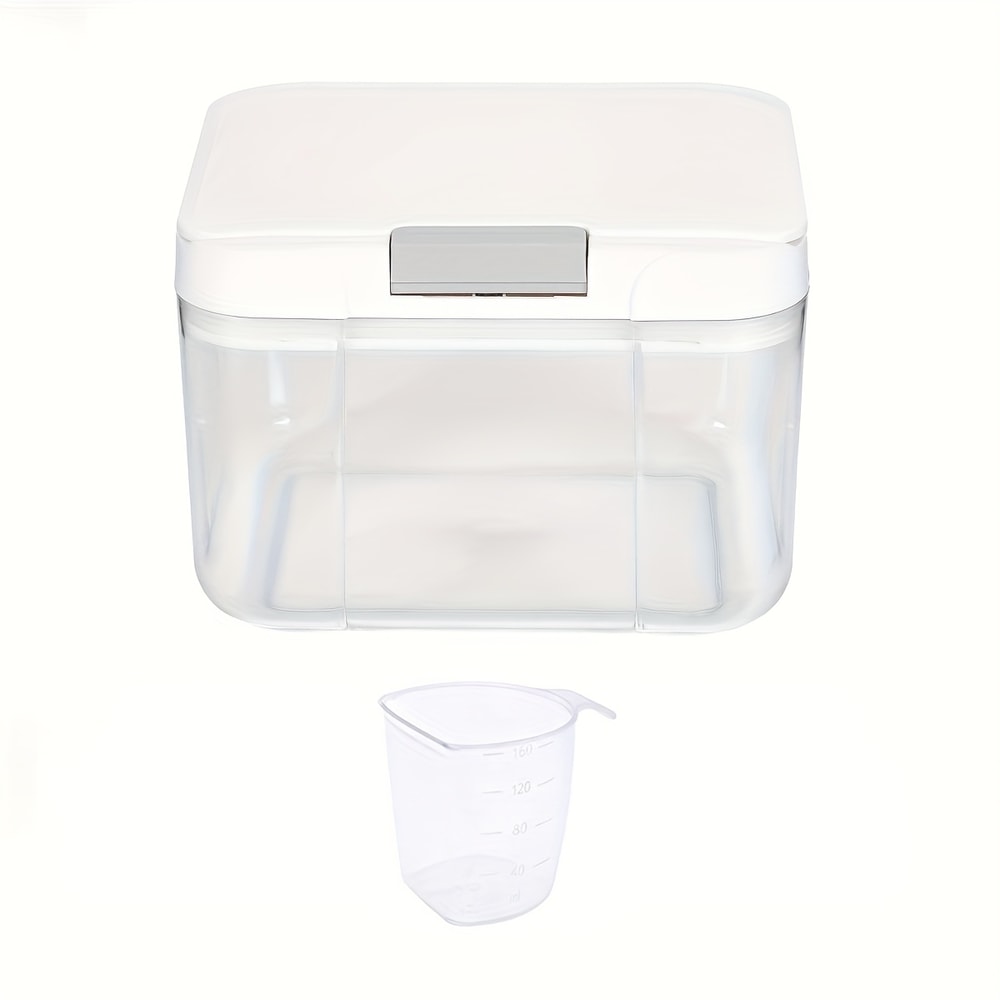 Pod Storage Container, Laundry Pod Holder Compatible with Tide, Powder Containers with Pop up Lid and Scoop Organizer