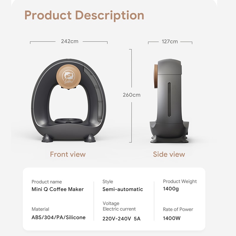 Americano Capsule Coffee Machine Low Decibel Portable Coffee Maker Compatible With Coffee Powder K 1