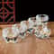 Double Bottom Glass Tea Cup Luxury Crystal Vodka Shot Glass Sake Teacup Bar Glass With Gold Foil 3