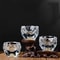 Double Bottom Glass Tea Cup Luxury Crystal Vodka Shot Glass Sake Teacup Bar Glass With Gold Foil 4