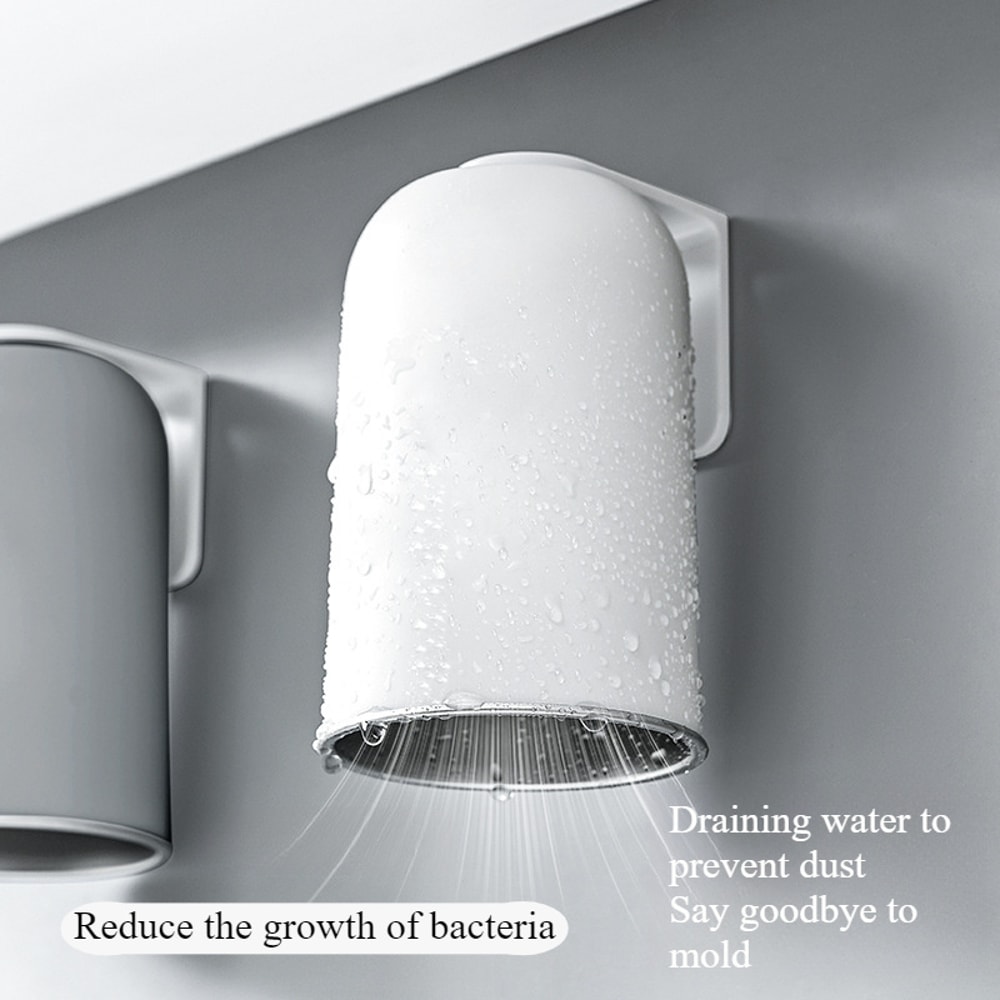 Keep The Bathroom Tidy With Stainless Steel Mouthwash Cup NonPerforated Toothbrush Holder And Toile 0