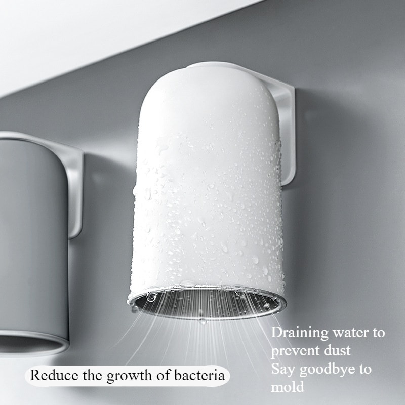 Keep The Bathroom Tidy With Stainless Steel Mouthwash Cup NonPerforated Toothbrush Holder And Toile 0