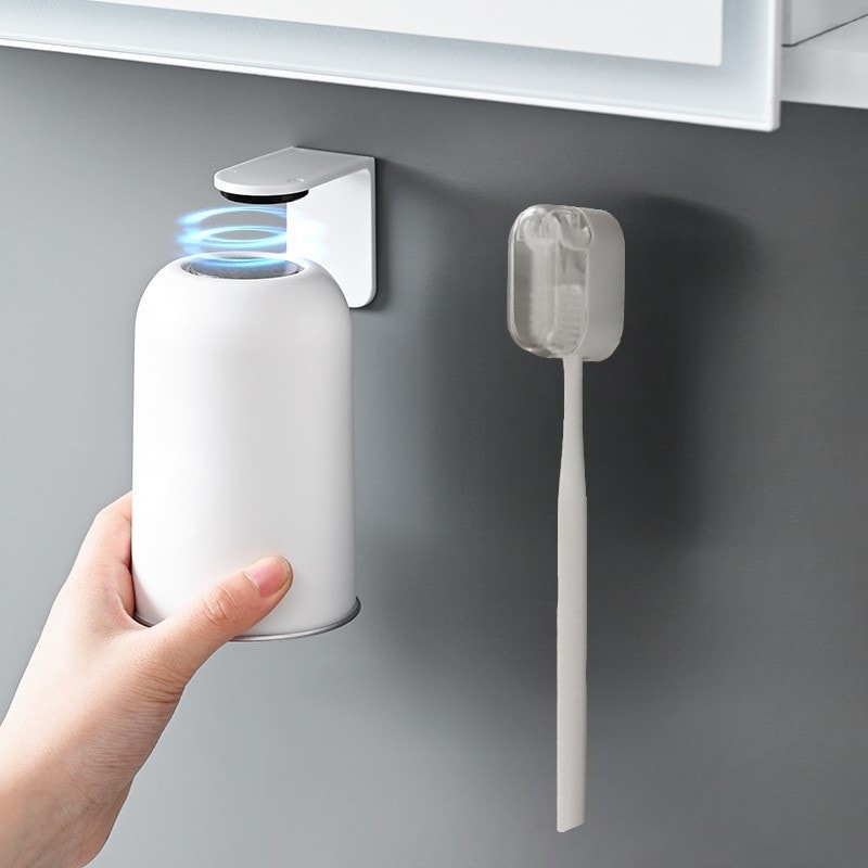 Keep The Bathroom Tidy With Stainless Steel Mouthwash Cup NonPerforated Toothbrush Holder And Toile 1