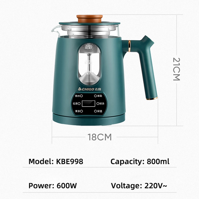 Automatic Steam Spray Teapot, Multifunction Electric Kettle with Filter, Glass Health Pot