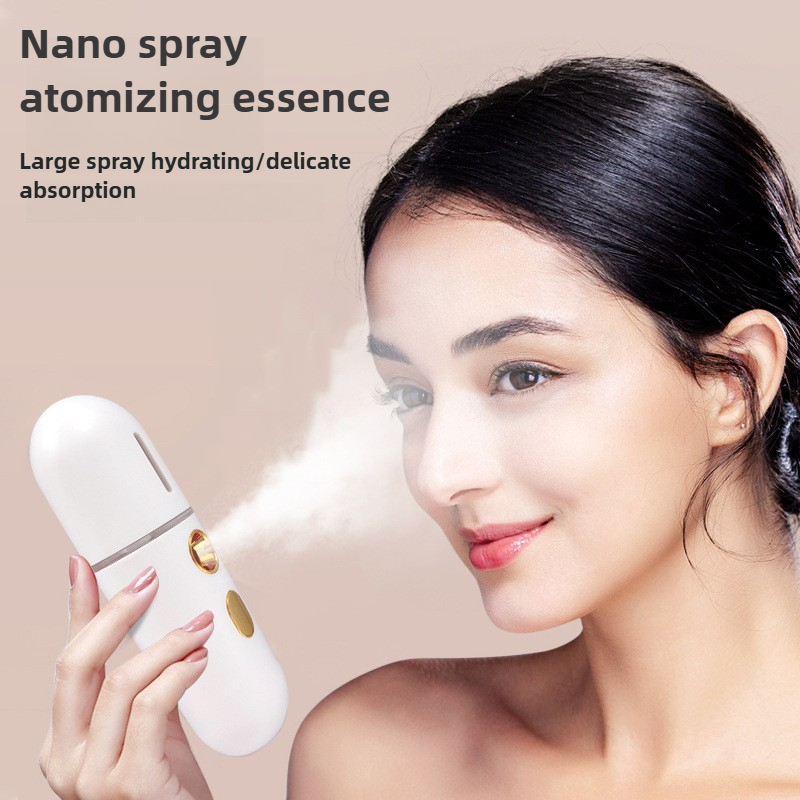 Portable Beauty Humidificador Nano Spray Moisturizing Vaporizer Face Mist USB Cold Spray 1