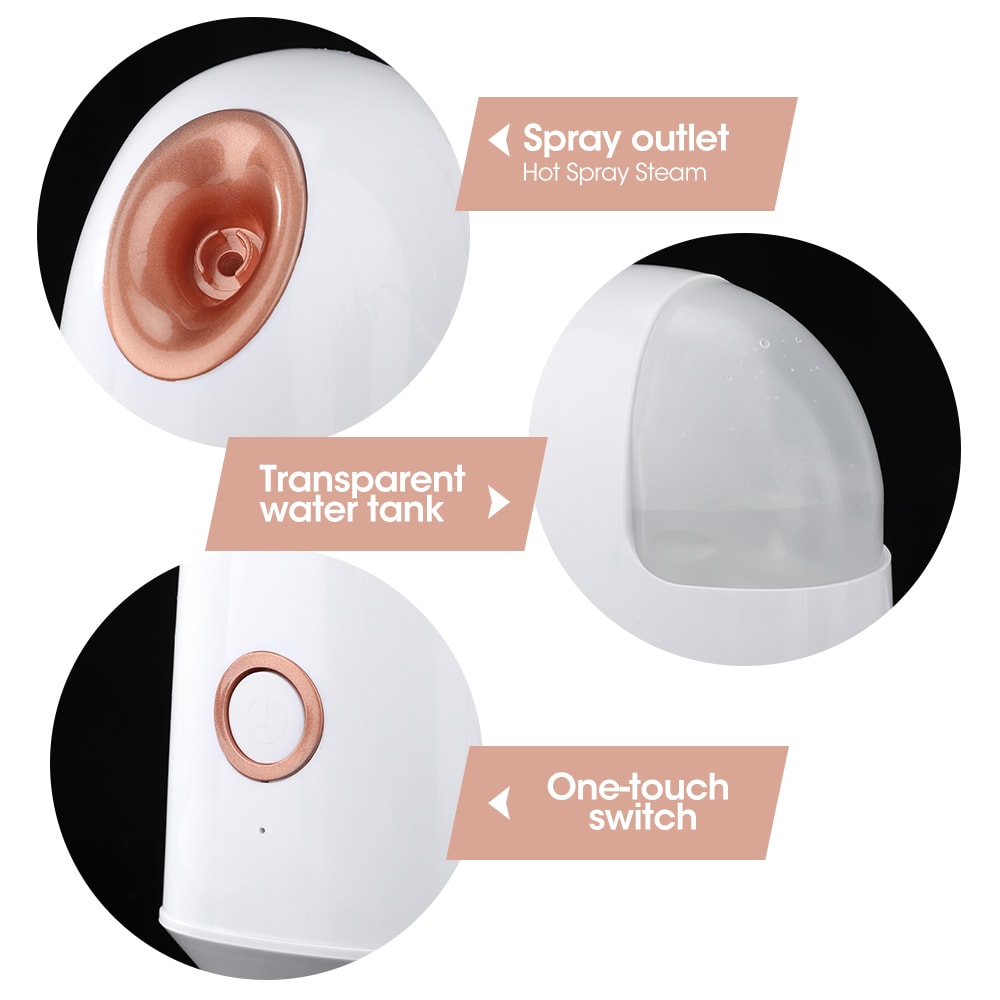 Nano Ionic Facial Steamer Mist Face Humidifier Moisturizing SPA Atomizer For Home Pore Unclogging F 3