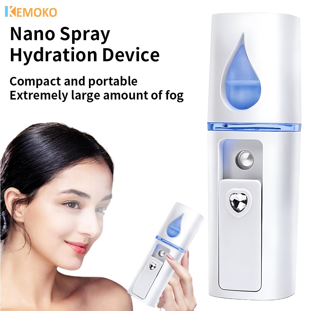 Rechargeable Facial Steamer, Portable Facial Nano Mist Sprayer, Handy Face Moisturizing Skin Care Machine