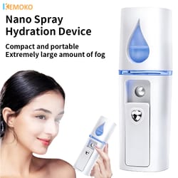 rechargeable facial steamer, portable facial nano mist sprayer, handy face moisturizing skin care machine