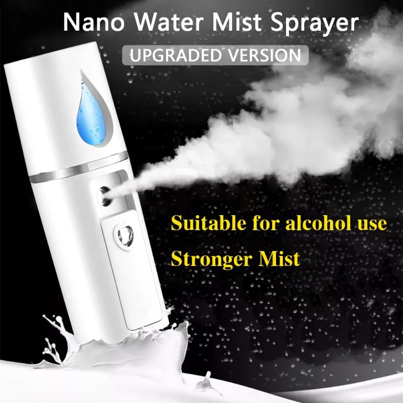 Rechargeable Facial Steamer, Portable Facial Nano Mist Sprayer, Handy Face Moisturizing Skin Care Machine