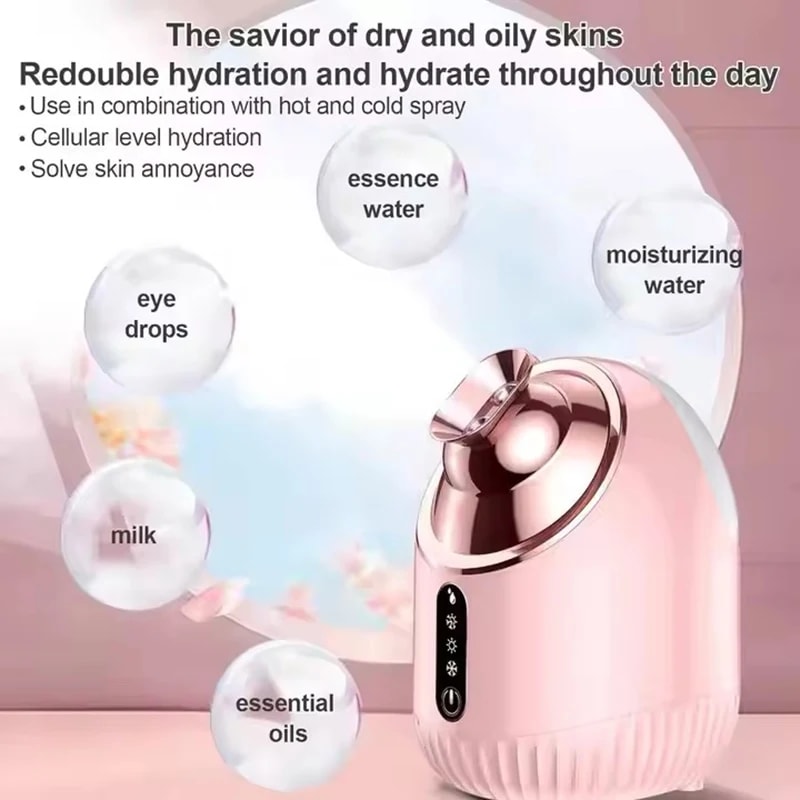 Cold And Warm Mist Facial Steamer For Deep Cleaning Sauna Vaporizer Sprayer For Salon Skin Care And 3