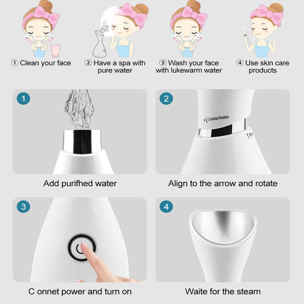 Electric Nano Ionic Mist Face Steamer Professional Home Beauty Facial Sprayer Spa Mist For Women De 3