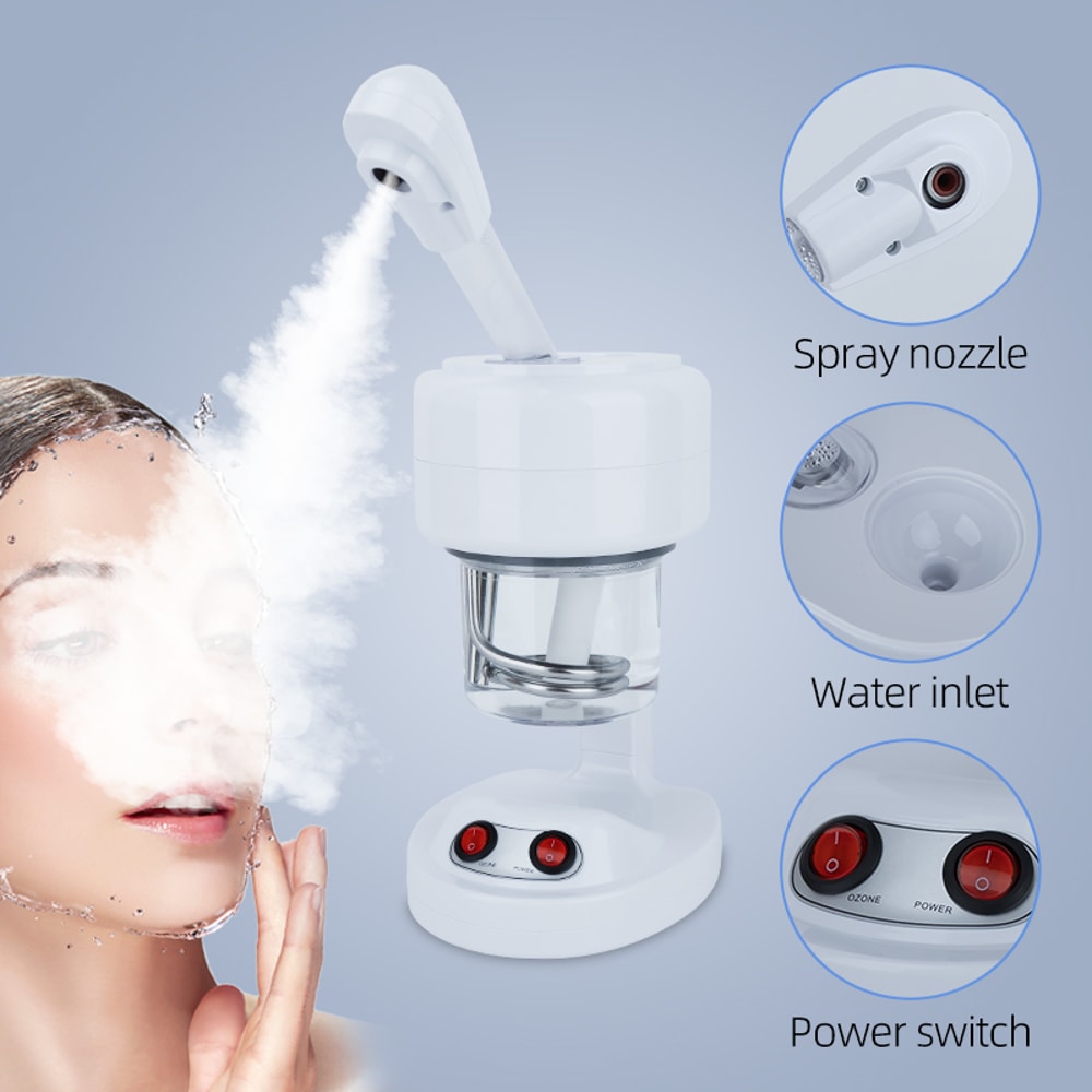 Ionic Facial Steamer for Home Use, Professional Steam Face Warm Mist Spray, Portable Facial Skin Care Steamer