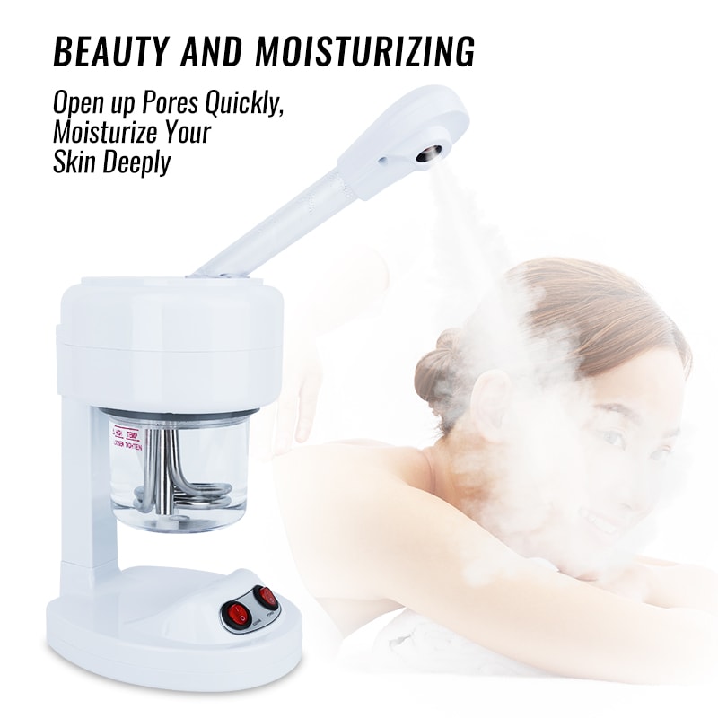 Ionic Facial Steamer for Home Use, Professional Steam Face Warm Mist Spray, Portable Facial Skin Care Steamer