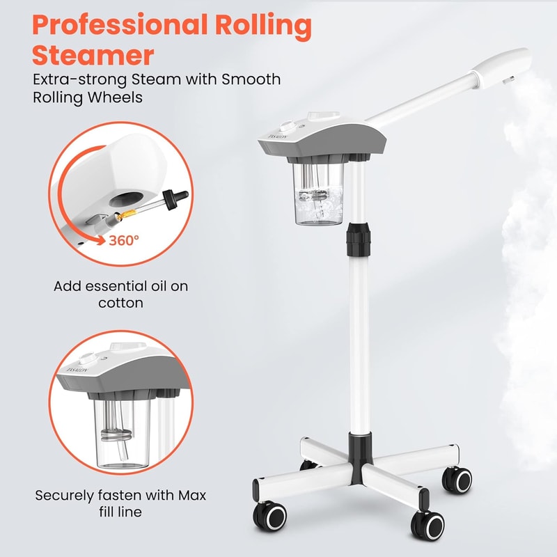 Face Steamer Warm Mist Humidifier for Deep Cleaning, Skin Whitening Spa and Salon Vaporizer