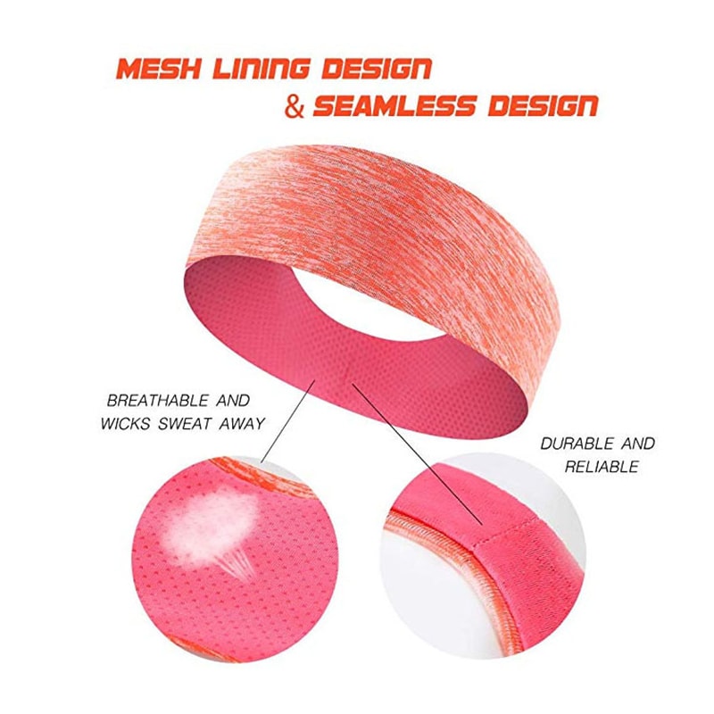 Elastic Sweatband For Men Women Sport Hairbands Head Band Yoga Headwear Headwrap For Sports Workout 4