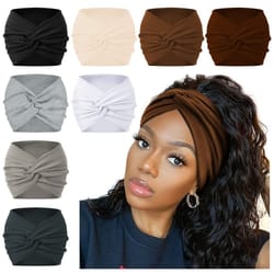 twisted extra large thick wide headbands hair accessories, turban workout head wraps for women
