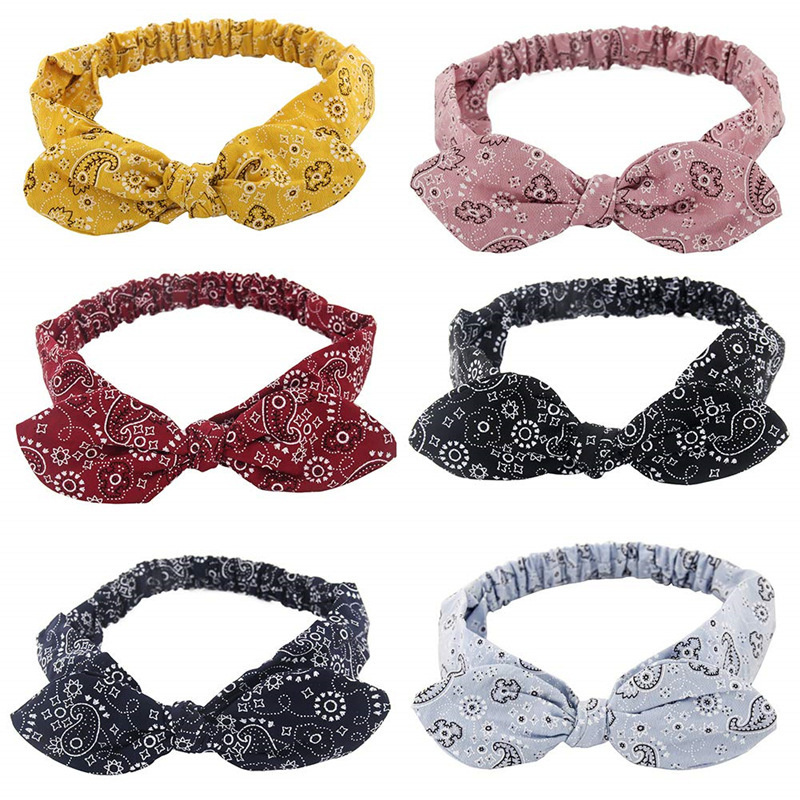 Vintage Cross Knot Elastic Headbands For Women Soft Boho Turban Bandanas Girls Hair Bands Accessori 3