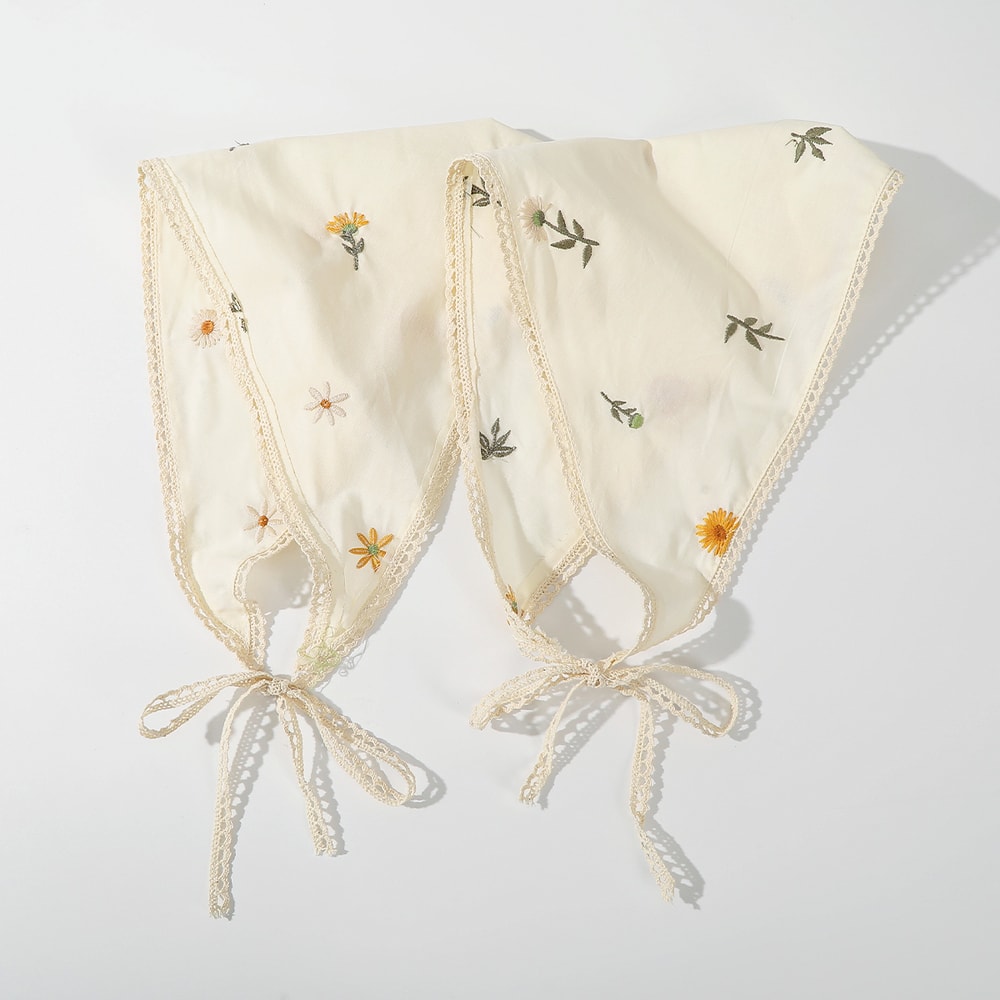 Triangle Scarf Flower Hair Bands Fabric Printing Turban Bandana Headbands For Women Sweet Retro Hai 0