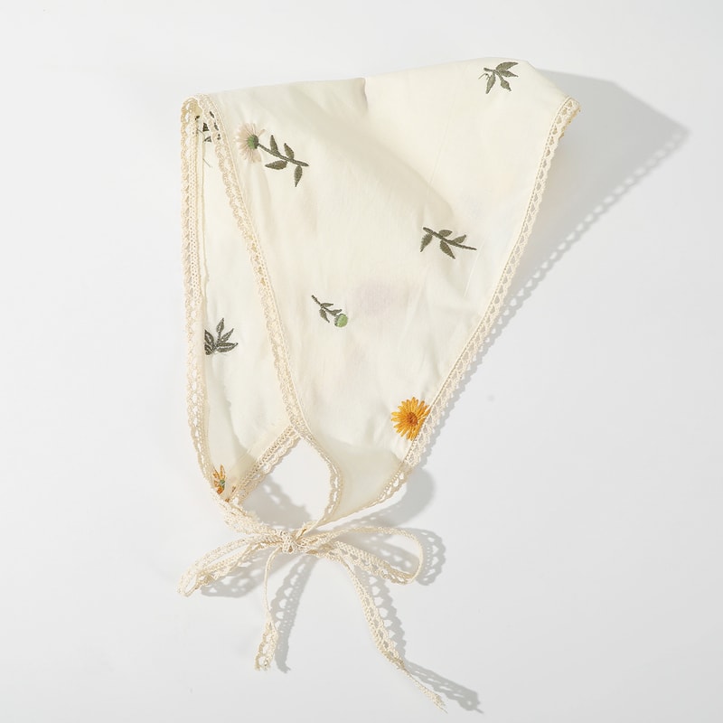 Triangle Scarf Flower Hair Bands Fabric Printing Turban Bandana Headbands For Women Sweet Retro Hai 2