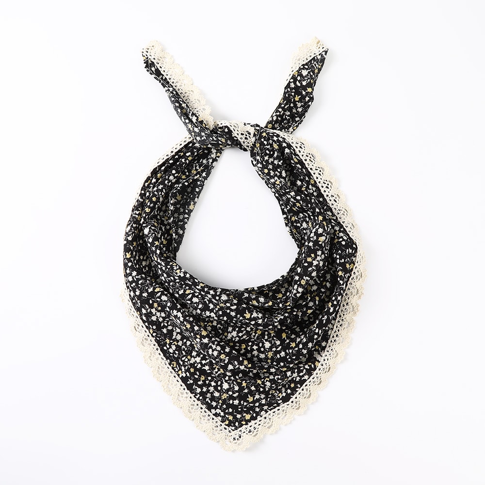 Triangle Scarf Flower Hair Bands Fabric Printing Turban Bandana Headbands For Women Sweet Retro Hai 5